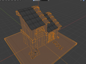 the toy house is old low-poly 3D 모델
