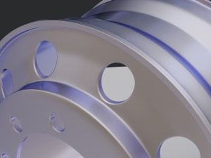 the wheel disk of a truck low-poly Model 3D