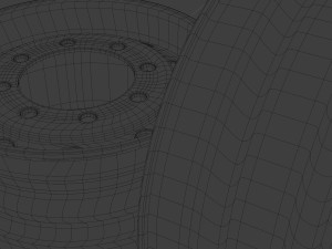 the wheel disk of a truck low-poly Model 3D