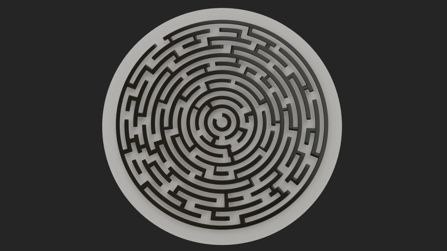 round maze free low-poly 3D Model .c4d .max .obj .3ds .fbx .stl .blend 
