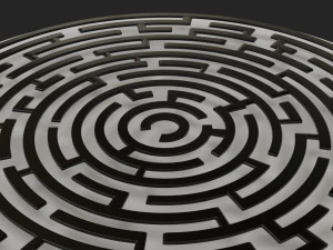 round maze free low-poly 3D Model