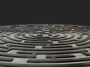 round maze free low-poly 3D Model