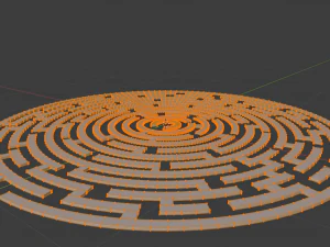 round maze free low-poly 3D Model