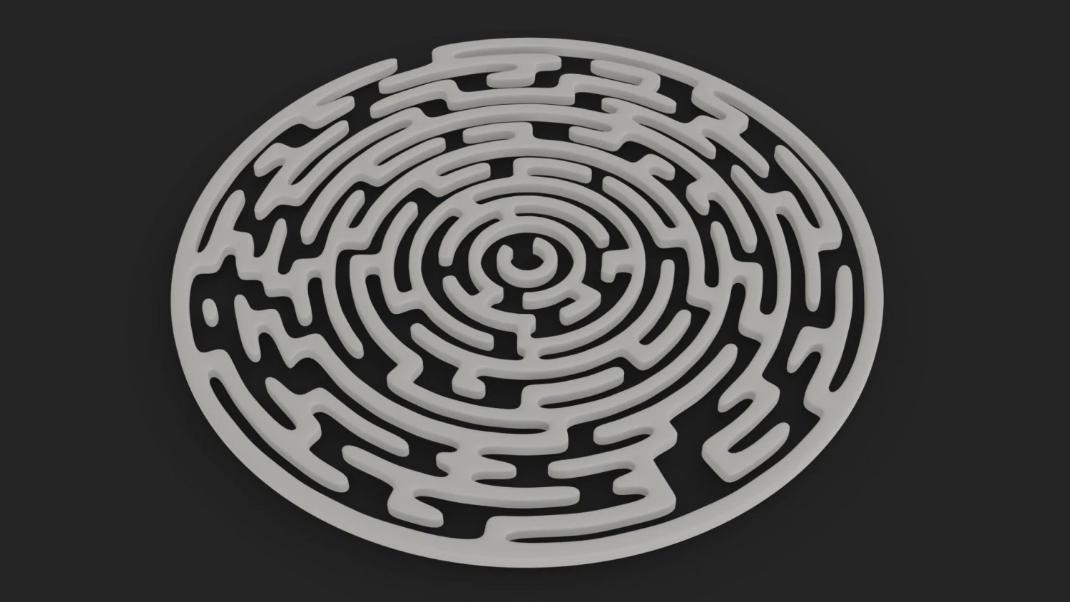 round maze free low-poly 3D Model .c4d .max .obj .3ds .fbx .stl .blend