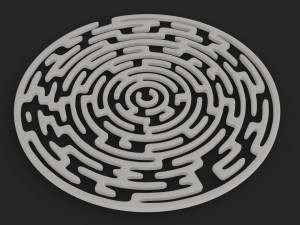 round maze free low-poly 3D Модель