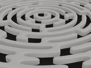 round maze free low-poly 3D Model