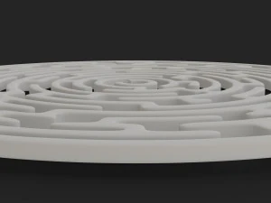 round maze free low-poly 3D Model