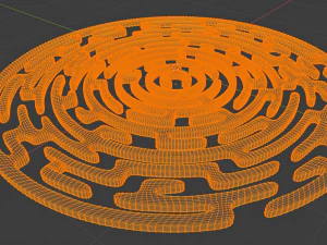 round maze free low-poly 3D Model