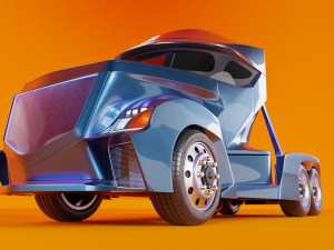 the concept of the truck of the future 3D Модель