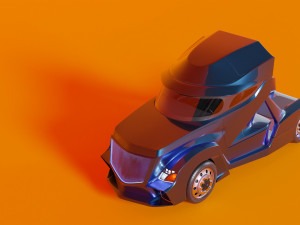 the concept of the truck of the future 3D Модель
