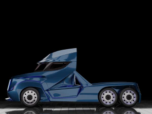 the concept of the truck of the future 3D Model