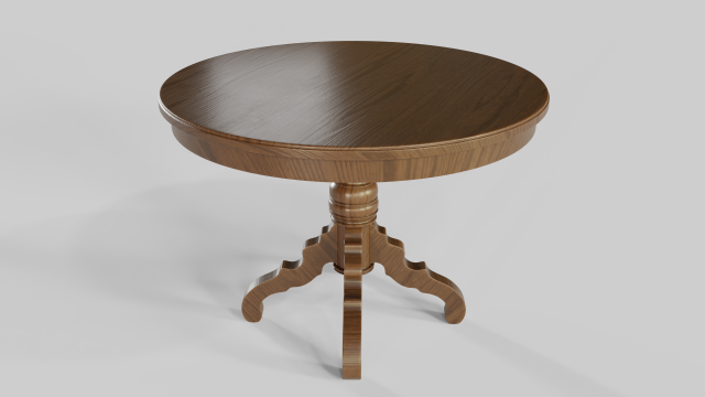 wooden table low-poly Modèle 3D .c4d .max .obj .3ds .fbx .stl .blend 