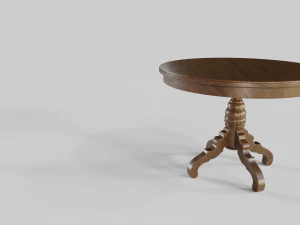 wooden table low-poly 3D Model