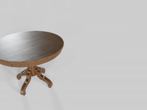 wooden table low-poly Modèle 3D