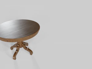 wooden table low-poly 3D Model