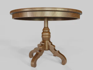 wooden table low-poly 3D Model