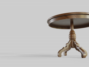 wooden table low-poly Modèle 3D