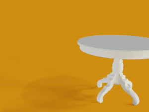 wooden table low-poly 3D Model