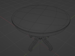 wooden table low-poly Modèle 3D