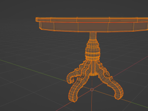 wooden table low-poly Modèle 3D