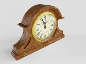 wooden table clock 3D-Modell