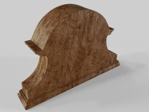 wooden table clock 3D Model