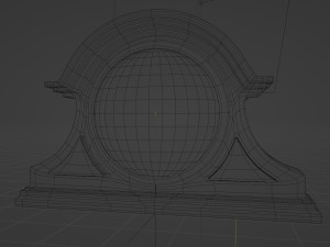 wooden table clock 3D-Modell