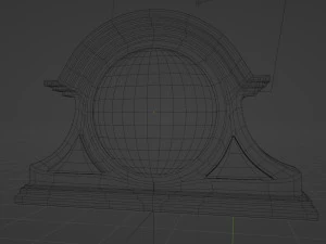 wooden table clock 3D Model