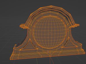 wooden table clock 3D-Modell