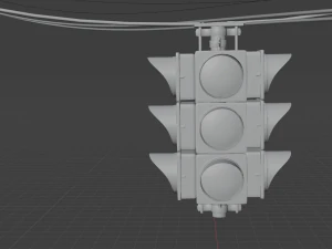 traffic light suspended 3D Model