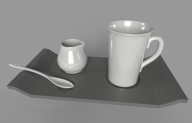 coffee set 3D Print Model .c4d .max .obj .3ds .fbx .stl .blend 