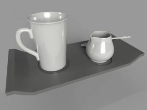 コーヒーセット 3Dプリントモデル
