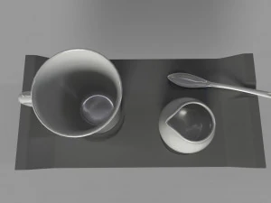 コーヒーセット 3Dプリントモデル