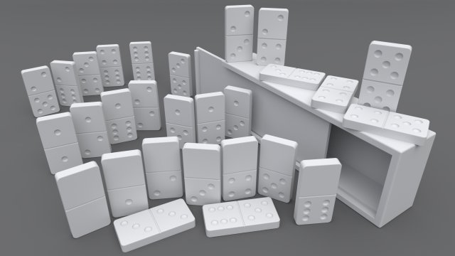 dominoes 3D 打印模型 .c4d .max .obj .3ds .fbx .stl .blend