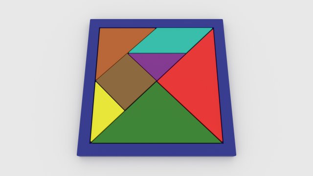child game tangram 3Dモデル .c4d .max .obj .3ds .fbx .stl .blend 