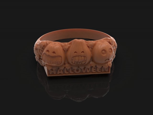 Halloween ring 3D प्रिंट मॉडल .c4d .max .obj .3ds .fbx .stl .blend 