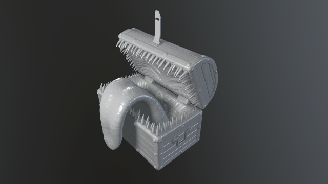 Mimic Chest 3D Print Model .c4d .max .obj .3ds .fbx .stl .blend 