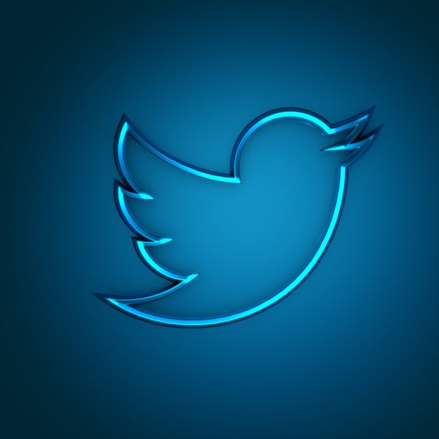 logo twitter Modèle 3D .c4d .max .obj .3ds .fbx .stl .blend 
