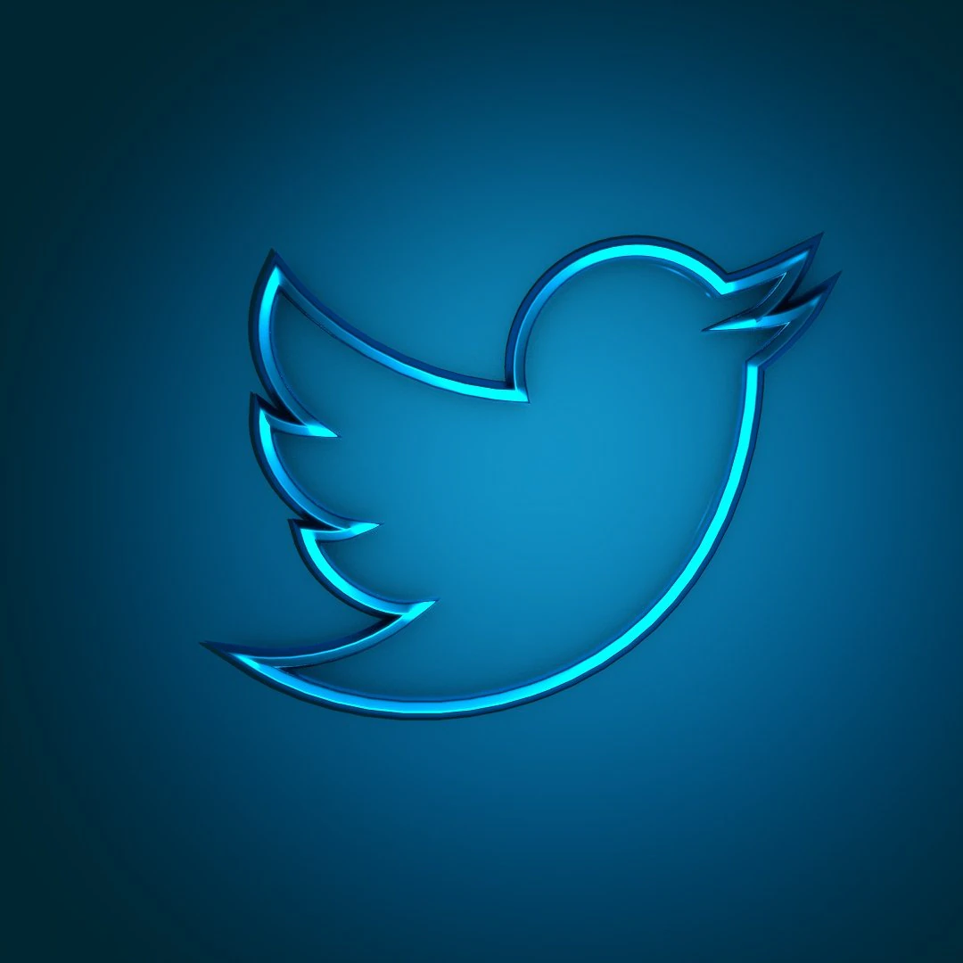 logo twitter 3D Model .c4d .max .obj .3ds .fbx .stl .blend 