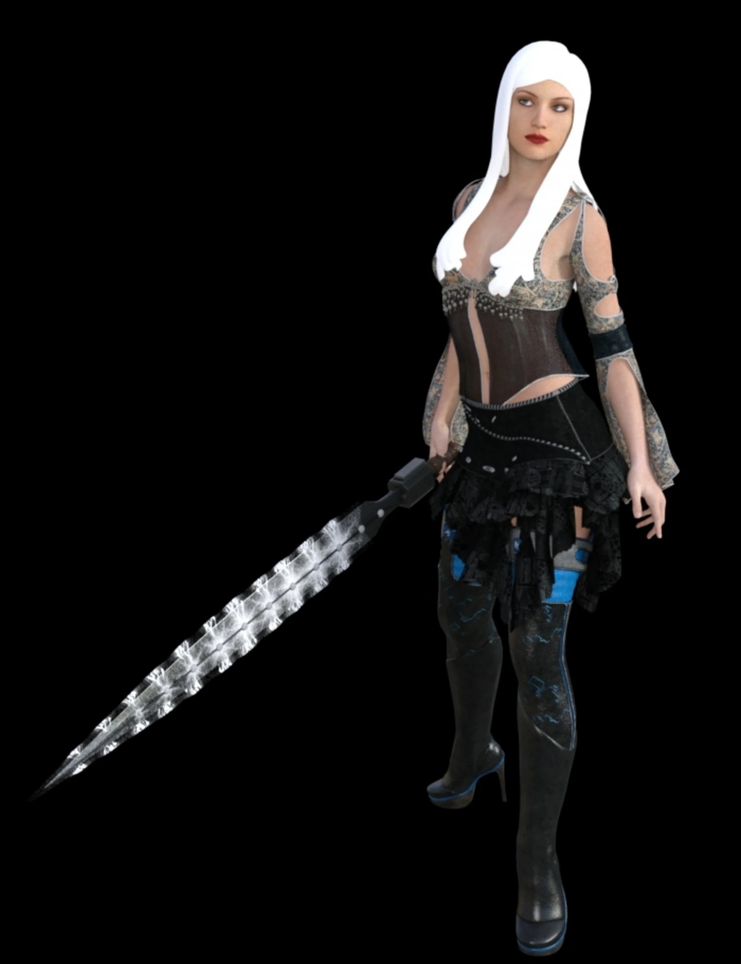 female persian fighter 3D Model .c4d .max .obj .3ds .fbx .stl .blend 