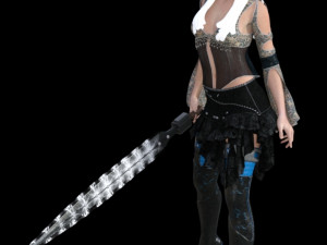 female persian fighter 3D 모델