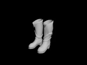low poly boots 3D Model