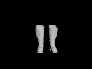low poly boots Model 3D