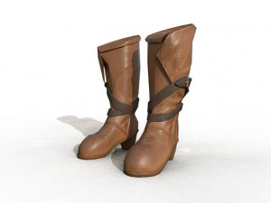 low poly boots 3D Model