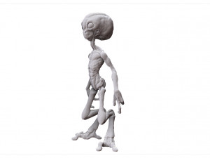 grey alien - alien gris - extraterrestre - ufo 3D Print Model