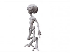 grey alien - alien gris - extraterrestre - ufo 3D Print Model