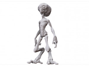 grey alien - alien gris - extraterrestre - ufo 3D Print Model