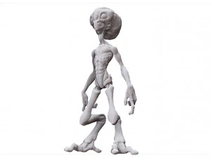 grey alien - alien gris - extraterrestre - ufo 3D Print Model