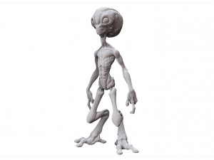 grey alien - alien gris - extraterrestre - ufo 3D Print Model