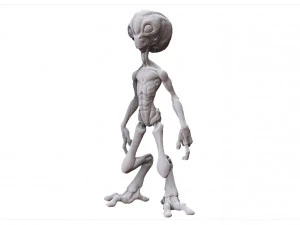grey alien - alien gris - extraterrestre - ufo 3D Print Model